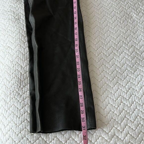 Jacqueline Ferrar Vintage Women’s 100% Leather Straight Pants Black Size 6 - Picture 8 of 11